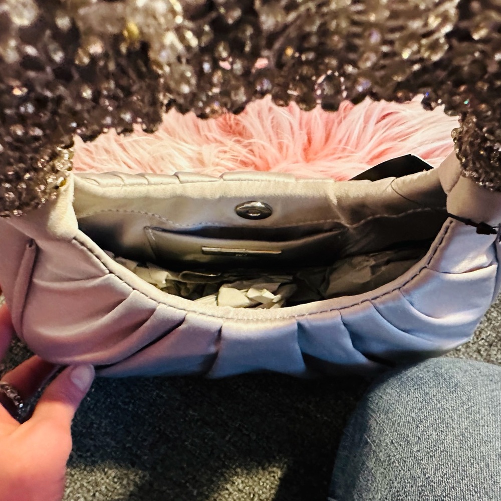 Brand new INC pleated handbag with sparkly handle! 👛 - Picture 2 of 5